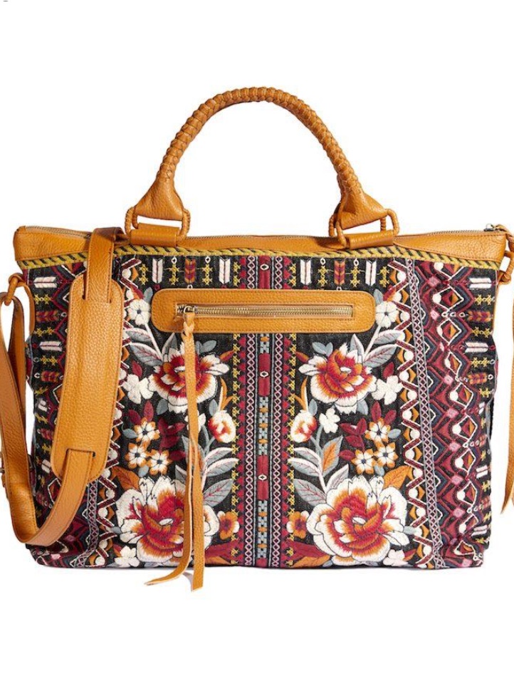 Johnny Was Workshop Fully Embroidered Overnight Bag/Duffle